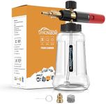 Dancingboar Snow Foam Lance Cannon Bottle for Bosch 110/120/125 Aquatak Black & Decker AR Blue Clean, Snow Foam Gun with Adjustable nozzle 1L,Bosch Pressure Washer Accessories