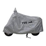 TVS Racing Motorcycle Cover|Universal Fit|Body Cover for Two Wheeler Bike| UV and Dust Protection| Silver