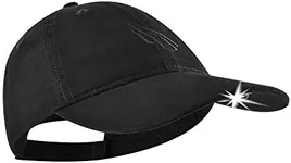 Panther Vision LED Hat Light - POWERCAP 2.0 Baseball Cap with Light Built in - LED Cap Visor Light with Bright Headlight and IPX4 Rating (Black Unstructured)