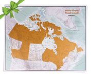 Scratch Off Canada Map Poster - 22 x 17 inches - Maps International - Map Making for More Than 50 Years - Most Detailed Map Gift