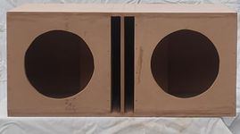 NRS AUDIO 10 MM MDF Double 8 inch Centre L-Port Car sub woofer Speaker Box