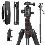 SMALLRIG 72" Aluminum Camera Tripod, Lightweight Tripod & Monopod with Ball Head and Quick Release Plate, 17" - 72" Adjustable Height, Travel Tripod for DSLR, Camera, Phone, Payload 15kg / 33lb - 3935