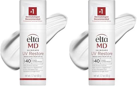 EltaMD UV Restore Face Sunscreen,SPF 40,Mineral Sunscreen for Sun Damaged Skin Repair,Anti-Aging Zinc Oxide Moisturizer Formula for Face,1.7 oz,(Pack of 2)