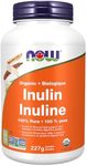 NOW Supplements, Inulin Prebiotic Pure Powder, Certified Organic, Non-GMO Project Verified, Intestinal Support, 8-Ounce