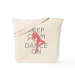 CafePress Modern Keep Calm And Dance On Tote Bag Natural Canvas Tote Bag, Reusable Shopping Bag