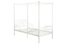 DHP Canopy Metal Bed Frame, Twin Size, Silver