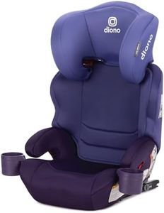 Diono Everett NXT High Back Booster Car Seat with Rigid Latch, Lightweight Slim Fit Design, 8 Years 1 Booster Seat, Purple Wildberry
