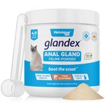 VETNIQUE LABS Glandex Feline Anal Gland Fiber Supplement Powder for Cats with Digestive Enzyme, Probiotics and Pumpkin, Vet Recommended for Healthy Bowels - Tuna Flavored 4.0 oz, Scoop Included