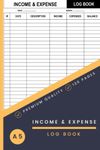 Income And Expense Log Book A5: Daily & Monthly Income and Expense Tracker Book for Small Business & Personal Finance | Simple Cash Book Accounts Bookkeeping Journal to Record Income & Expenses.