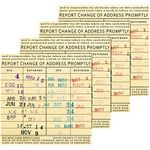 4 Pieces Vintage Library Due Date Card Coaster Set, Retro Coasters Coffee Mug Decoration with Day Stamps Design for Book Lovers, Librarian Gifts, Teacher Appreciation Gifts (Square)