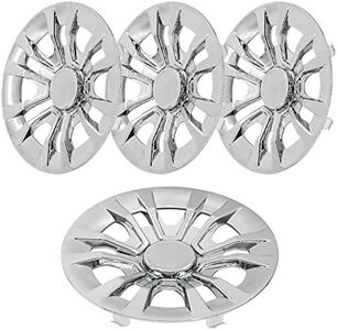 OXTOUF Golf Cart Hubcaps 8", Universal Wheel Covers Hub Caps for Club Car, EZGo, Yamaha Golf Buggies Size 8 inch (Set of 4 Chrome)