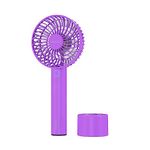 Geek Aire GF2 Portable Fan | 1 Year Warranty | 2600 mAh Battery, Mini Fan Portable, Rechargeable Fan, Mini Fan, Charging Fan, Hand Fan, Table Fan, High Speed, USB Fan with 5 Speed Option (Purple-4In)