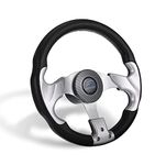 QOKLIYUI Boat Steering Wheel Steamship Center Console Helm Steer System Universal Pontoon Interior Replacement Part Accessories