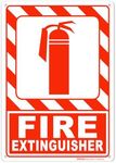 Brimar - 7 x 10" - Fire Extinguisher Sign - Polyethylene Plastic - Easy Installation - Fire Safety Compliance