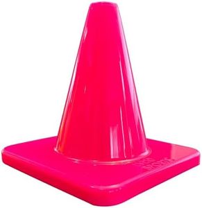 LVL10 Pro Training Cones - 6" Small Soccer Cones for Sports Training, Football Cones for Drills and More - Soccer Field Markers That Won't Crack, Slide or Fly - 20 Pink Cones