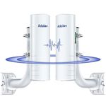 AdaLov CPE361 5KM Wireless Bridge, 2 x 1000Mbps Ports, 5.8GHz Point-to-Point WiFi Bridge, 14dBi High Gain Antenna CPE for Outdoor Network Extension, Include 2-Pack with Bracket Mounts, Support 24V POE