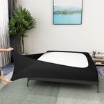 Box Spring Cover Twin Size - Jersey Knit & Stretchy Wrap Around 4 Sides Bed Skirt for Hotel & Home - Twin/Twin XL, Black