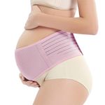 AARAM Maternity Belt-One size Pregnancy Belly support Belt for Pregnancy, light weight breathable Adjustable Belly Band for Pregnancy - Back Support Belt Abdominal Binder for Women (Pink)