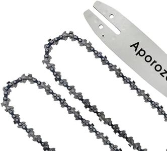 Aporozona 6inch Mini Chainsaw Chain and Bar, (2Chain+1Bar 37DL 1/4LP 043) Replacement Accessories Fits HOPTO MR6504, Fits Bomves CF21-003LW, Fits Saker SK1806F-1,Fits ROIBY,Fits Zeeksaw, Fits Seesii