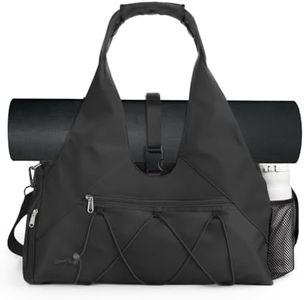 Forestfish Gym Bag For Women With Yoga Mat Holder & Shoe Compartment & Wet Dry Storage Pocket & Adjustable Strap