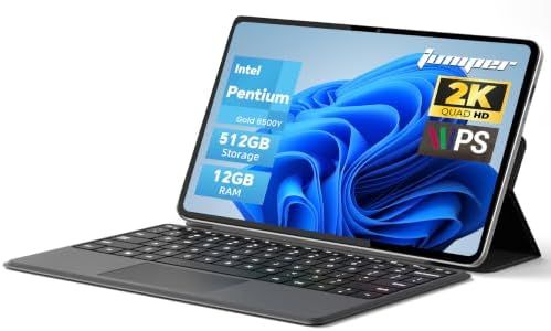 2-in-1 Laptop Tablet, 12" 2K Touchscreen, Intel 6500Y, 12GB RAM 512GB SSD