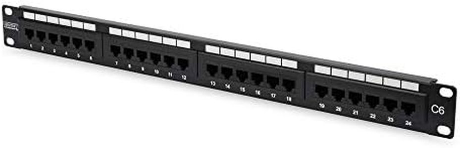 Digitus DN91624U Pannello Patch 19" Non Schermato UTP 24 Porte 8 Poli Rj45 per Reti Categoria 6, 1 Unità