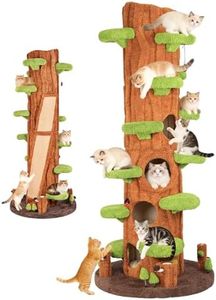 NUNU LAB Large Cat Tree for Indoor Cats – Multi-Level Solid Wood