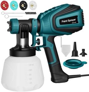 Paint Sprayer, 700W HVLP Electric Spray Gun, 1200ML Container, 1000 Ml/Min with Cleaning & Blowing Joints, 4 Nozzles & 3 Patterns, Adjustable Flow, for Home, Furniture, Walls & Fence, etc.