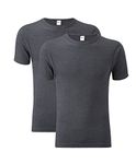 Heatwave® Pack of 2 Men's Thermal T Shirt, Warm Underwear Baselayer Thermals, Medium Charcoal