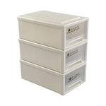 Tyminin 6 Quart Stacking Storage Drawer Unit Plastic Storage Tower, 3 Pack