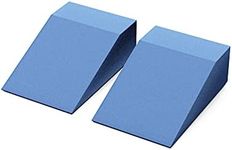 StrongTek Yoga Foam Wedge Blocks (Pair) Soft Wrist Wedge, Supportive Foot Exercise Accessories, For Balance, Strength, Stretch, Pilates, Fitness, Squat, Pushup, Plank, EVA Riser Block