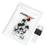 Chanzon TIP142 TO-220C Darlington Transistor, NPN Power Bipolar Junction Transistor, High Current Handling (Pack of 10pcs)