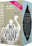 Clipper Organic Earl Grey Tea Bags | Natural, Unbleached, Plant-Based Biodegradable & Non GM Black Tea | Eco Conscious & Fair Trade Tea Bags | Individually Wrapped (40 Teabags)