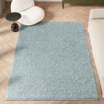 homeart Area Rug - Super Soft Shaggy Rugs For The Living Rooms, Bedrooms And Kitchen - Modern, Easy To Clean Carpet - 80x150 cm, Duck Egg Blue