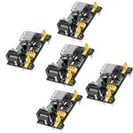 Hailege 5pcs 3.3V 5V Power Supply Module for MB102 102 Prototype Breadboard DC 6.5-12V or USB Power Supply Module