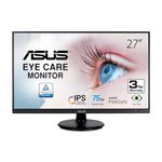 ASUS 27” 1080P Monitor (VA27DQ) - Full HD, IPS, 75Hz, Speakers, Adaptive-sync/FreeSync™, Low Blue Light, Flicker Free, VESA Mountable, Frameless, HDMI, VGA, DisplayPort, Tilt Adjustable, Black