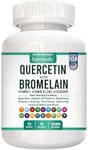 HARMONIFY Quercetin with Bromelain, 18 in 1 Supplements Zinc Elderberry Vitamin C & D 5000 IU, Artemisinin, Irish Sea Moss, Echinacea, Garlic, Turmeric, Reishi, Ginger Powder, 1400 mg