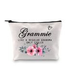 Grammie Gift Grandma Makeup Bag Grammie Like A Regular Grandma Only Cooler Mother’s Day Appreciation Zipper Pouch (Cooler Grammie Bag CA)