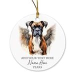 Boxer Dog Ornament, Personalized Bo