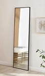 Furniturebox UK Wall Mirror - Emma Black Metal Extra Large Rectangular Mirror - Perfect for Living Room, Bedroom, Hallway - Modern Elegant Simple Mirror (170 x 50cm)