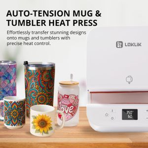 LOKLIK Auto Tumbler Heat Press – Fast Mug Printing Machine
