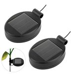 MOVKZACV 2 Pack Solar Light Replacement Top Part Panel for Outdoor Hanging Lanterns - Solar Lantern Lamp Led Replacement Top Battery Box for Garden Patio Walkway Yard(Black)