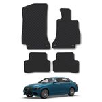 Car Mats for Mercedes C-Class (2014-2021) [W205/S205] [Saloon/Estate] Tailored Fit Rubber Floor Mat Set Accessory Black Custom Fitted 4 Pieces with Clips - Anti-Slip Backing, Heavy Duty & Waterproof