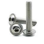 Hippo Hardware M4 (4mm X 8mm) Flanged Button Head Screws Allen Key Socket Bolts A2 Stainless Steel (Pack of 3)