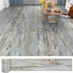 Peel and Stick Floor Tile Waterproof- (NO Sticky Residue Left 36" x 6"- Wood Self Adhesive Plank Vinyl Flooring Tiles for Kitchen Bathroom, Bedroom, Living Room 4 Pack 6 Sq.Ft-DustGray