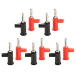 Banana Plug, Stackable Solderless Banana Plug 10pcs 4mm Banana Plug Stackable Solderless Banana Plug Connector for Security Accessories