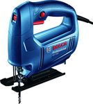 Bosch GST 650 Electric Jigsaw, 450W, 3,100 spm, 65 mm, Adjustable Stroke Rate, Double Insulation, Variable Speed, Speed Selection, Lightweight, 1.9 kg + 1 x Bosch Jigsaw Blade, Key, 1 Year Warranty