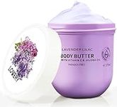 Lavender Lilac Body Butter - Shea Cream with Jojoba Oil & Vitamin E - Hydrating Natural Moisturizer for Hands - 5.74 Fl Oz