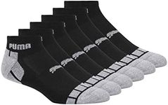 PUMA Men's 6 Pack Quarter Crew Socks