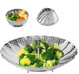 SYGA Stainless Steel Steamer Basket for Vegetable/Insert for Pots, Pans, Crock Pots & More. 6.3" to 10.3"